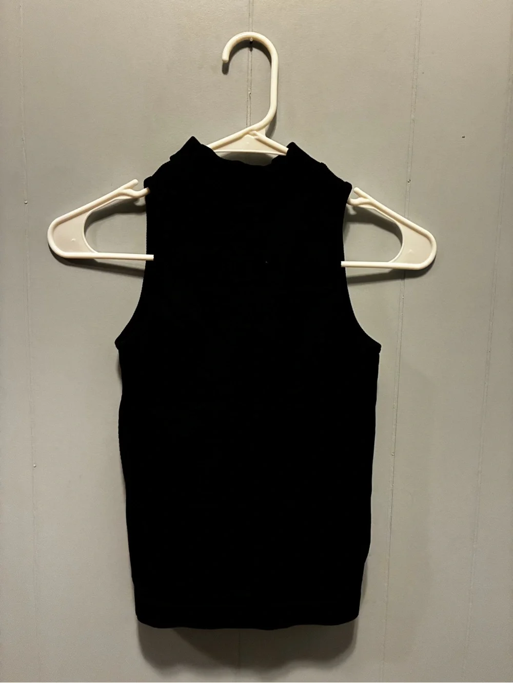 Aura Black Sleeveless Mock Neck Top